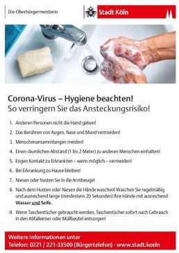 Corona Virus beachten
